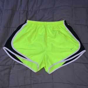 Neon Green/Yellow Nike Dri-fit Athletic Shorts Lg